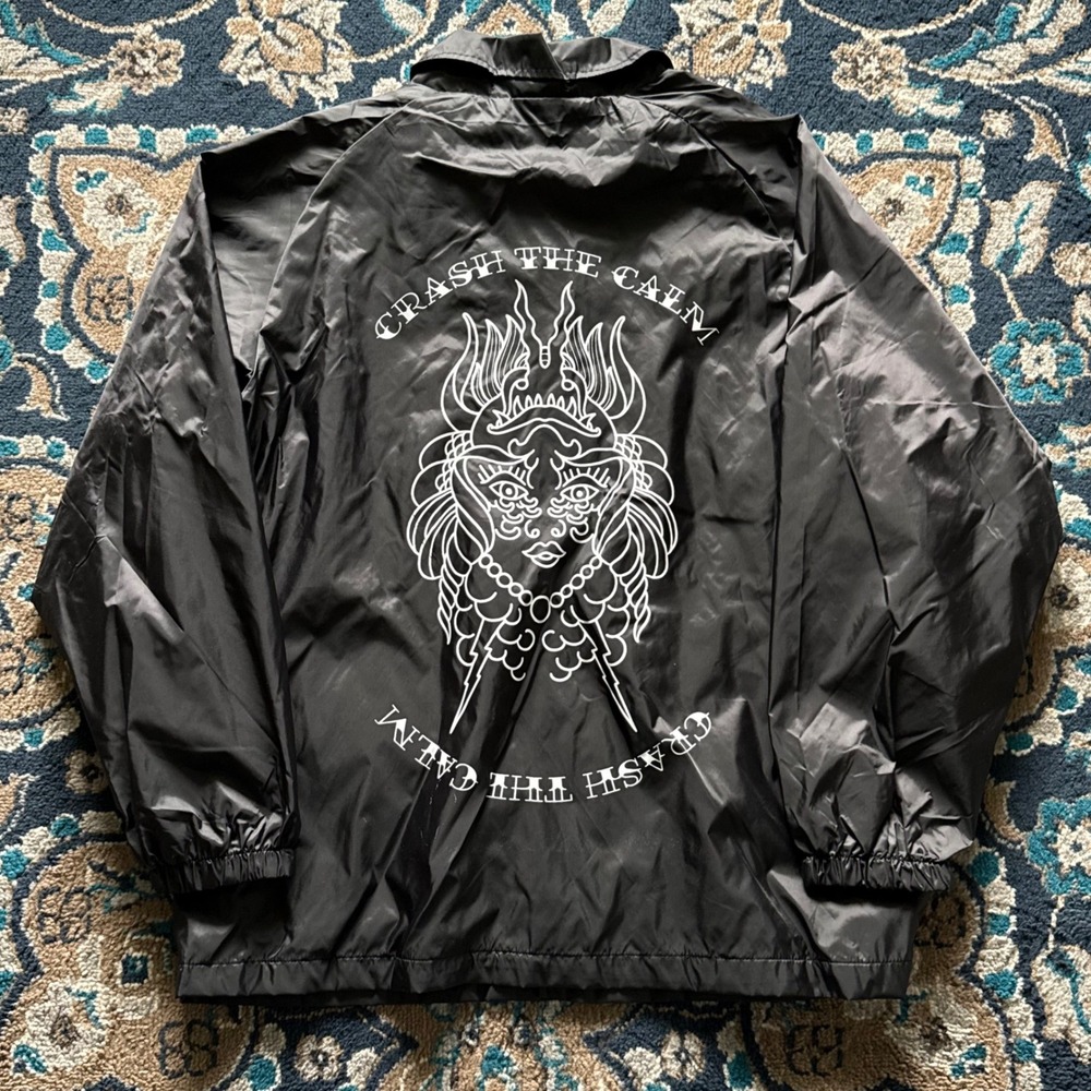 Crash The Calm Band Windbreaker Jacket Sz L